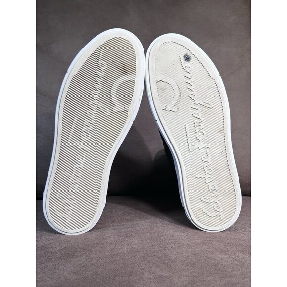 SALVATORE FERRAGAMO RIVIERA BLACK LEATHER GANCINI HIGH TOP SNEAKERS  9.5 M - Picture 10 of 11